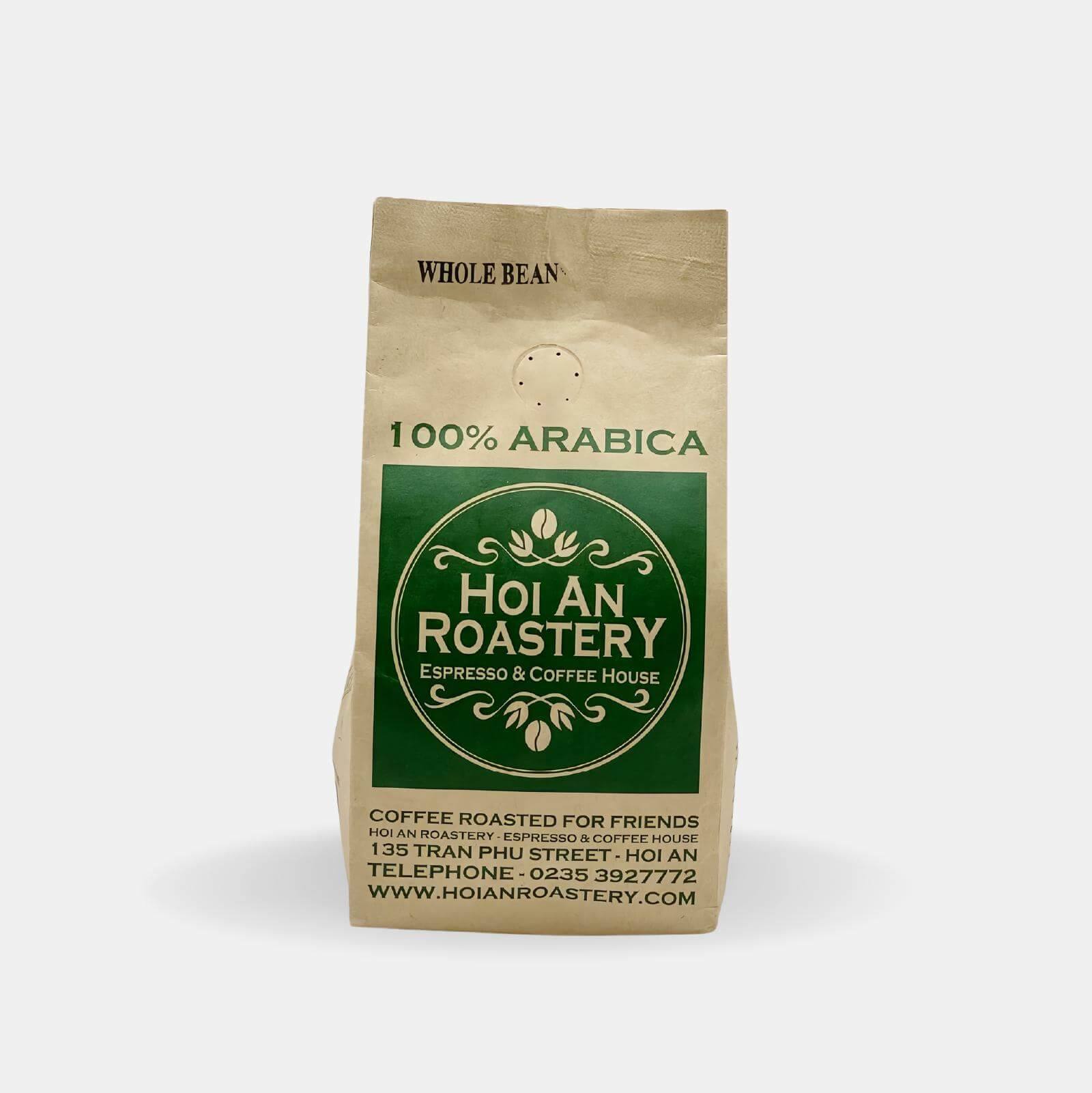 Packung Hoi An Roastery 100 % Arabica ganze Bohnen