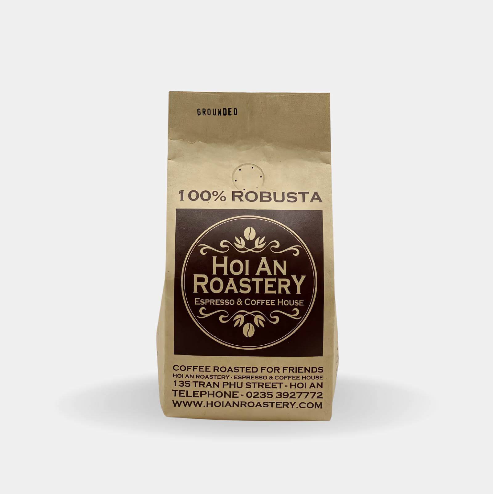 Hoi An Roastery 100 % Robusta auf gerösteten Bohnen