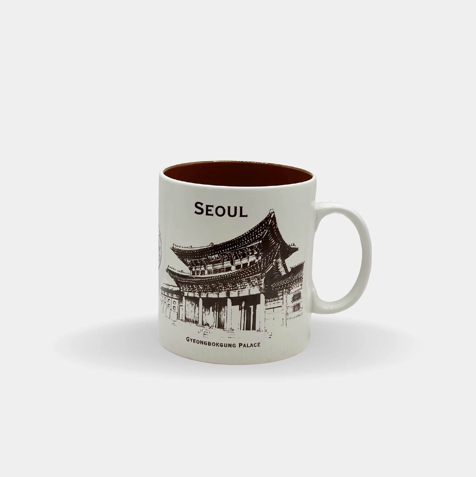 Porzellanbecher mit einer Zeichnung von Seoul